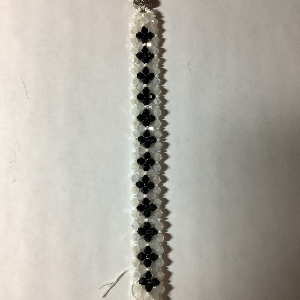 Artisan-crafted Woven Crystal Bracelet